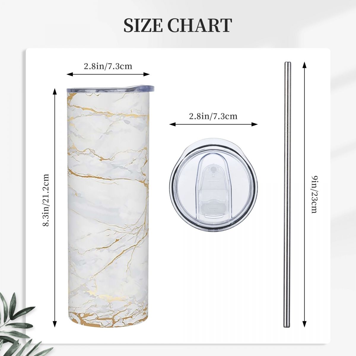 White And Gold Marbl Stainless - Tumbler 20Oz White recension och pris