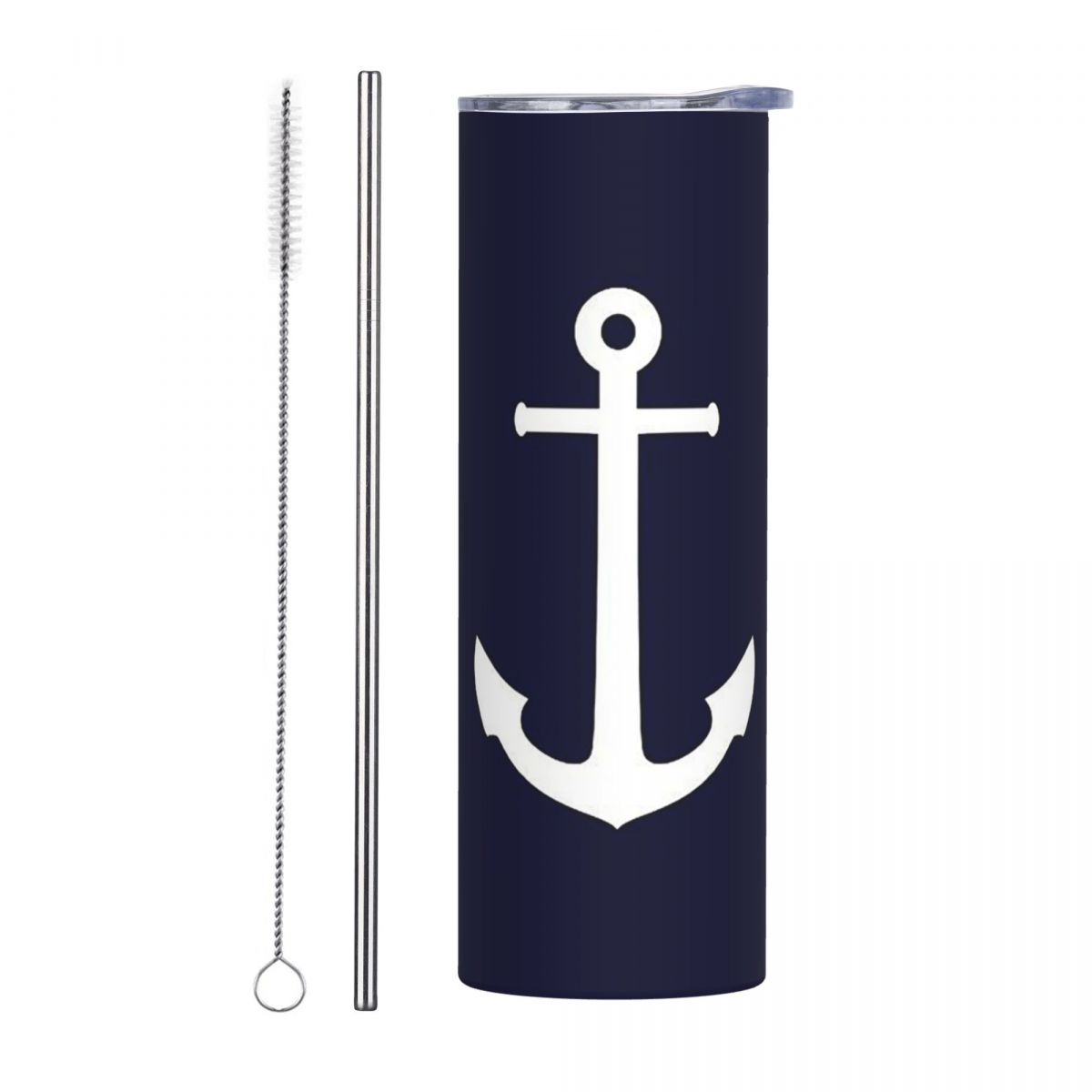 White Anchor On Navy Blu Stain - Tumbler 20Oz White recension och pris