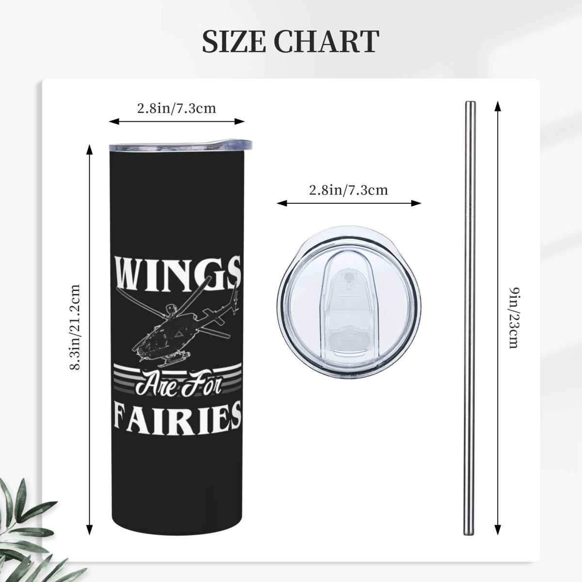 Wings Are For Fairies Helicopt - Tumbler 20Oz White recension och pris