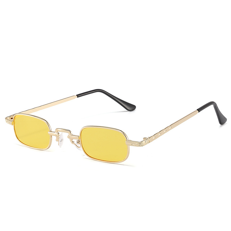 New Small Frame Square Sunglas - Metal Photo Panel recension och pris
