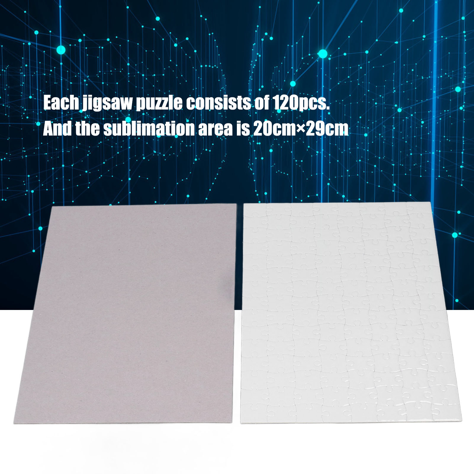 Printing Puzzle 10 Sets Blank  - Puzzle Blank White recension och pris