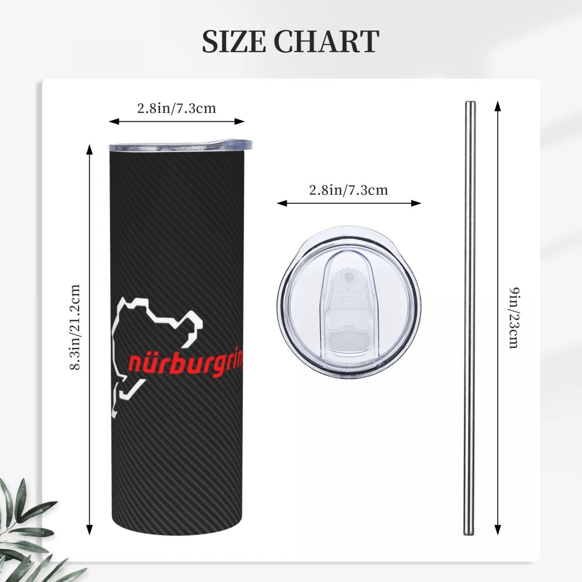 Nurburgring Carbon Fiber White - Tumbler 20Oz White recension och pris