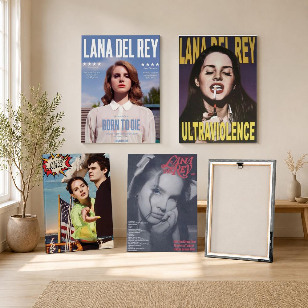 Famous Singer L-Lana Del Rey P - Canvas Wrap Ready recension och pris