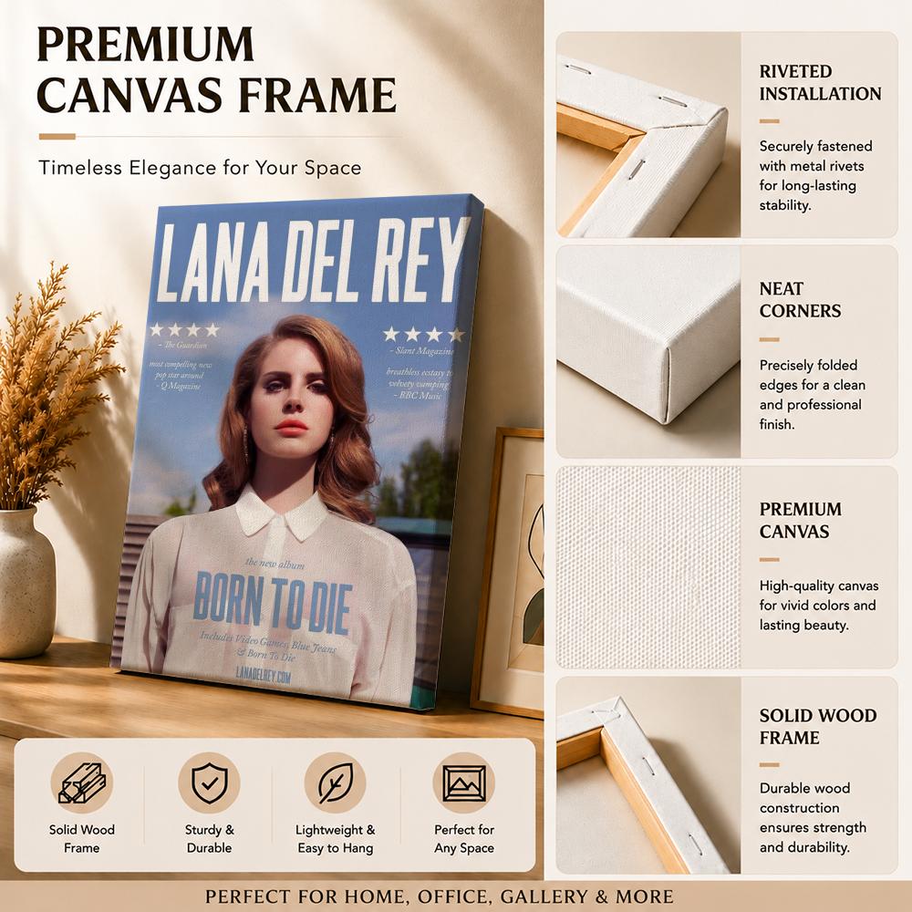 Famous Singer L-Lana Del Rey P - Canvas Wrap Ready recension och pris