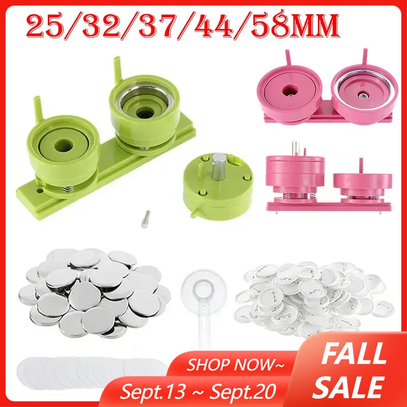 100Sets 25/32/37/44/58mm Badge - Button Badge Blank recension och pris